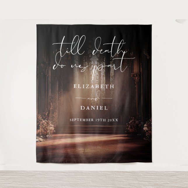 Tapete De Parede Até a morte gótica Foto de casamento (Frente)