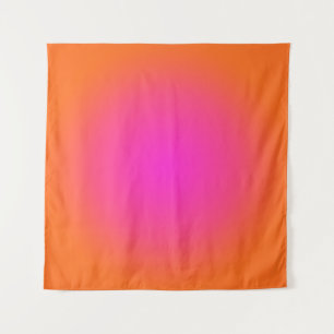 Tapete De Parede Aura Ombre Laranja Brilhante e Rosa Magenta Quente