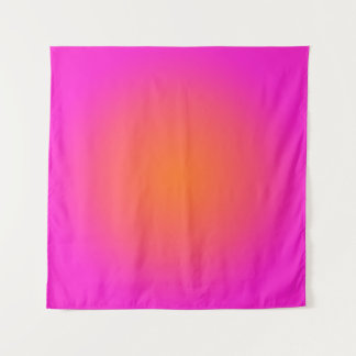 Tapete De Parede Aura Ombre Rosa Magenta Quente e Laranja Brilhante
