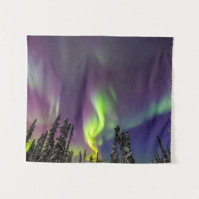 Tapete De Parede Aurora Boreal | Fairbanks, Alasca (Frente (Horizontal))