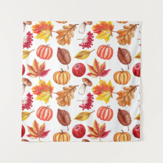 Tapete De Parede Autumn Botanic Seamless: Elegância Floral.