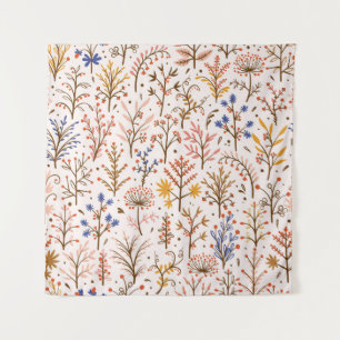 Tapete De Parede Autumn Floral Sem Olhos. Plantas de rabo, Bra