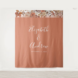 Tapete De Parede Autumn Terracotta Boho Foto De Casamento