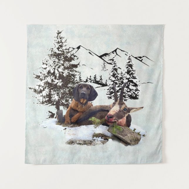 Tapete De Parede aventura de caça de cabras de montanha (Frente)