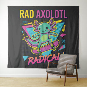 Tapete De Parede Axolote de skate vintage dos anos 90 Neotenia radi