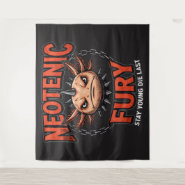 Tapete De Parede Axolote Vintage Metal da Fúria da Neotenia dos Ano