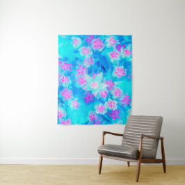 Tapete De Parede Azul e Rosa Quente - Suculente Submarino