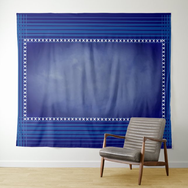 Tapete De Parede Azul Escocês (In Situ (Horizontal))