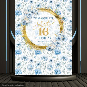 Tapete De Parede Azul Pastel Moderno Doce 16 Fundo Luminoso Dourado
