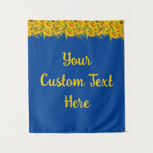 Tapete De Parede Azul Personalizado do Fundo do Partido Sunflower
