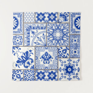 Tapete De Parede Azulejo de retalhos sem falhas com motivos vitoria