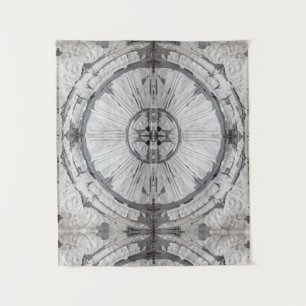 Tapete De Parede Azulejo de teto do círculo branco antigo