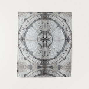 Tapete De Parede Azulejo de teto do círculo branco antigo