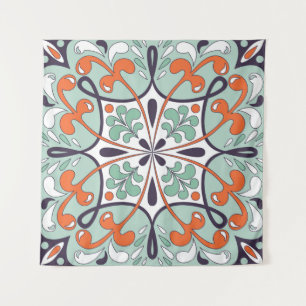 Tapete De Parede Azulejo Oriental marroquino Floral Design