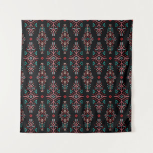 Tapete De Parede Azulejos De Boho Étnico: Padrão De Vintage Sem Olh