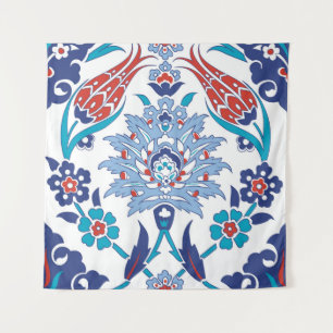 Tapete De Parede Azulejos de Iznik Turcos: padrão de colheita.