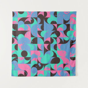 Tapete De Parede Azulejos Vintage Neon Pink Green