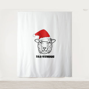 Tapete De Parede Baa-Humbug Natal-Ovelha Engraçada Anima Farmista
