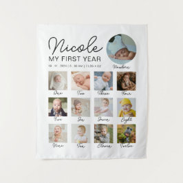 Tapete De Parede Baby First Year 12 Meses Foto Collage Modern