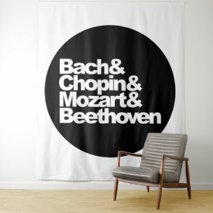 Tapete De Parede Bach, Chopin e Mozart e Beethoven