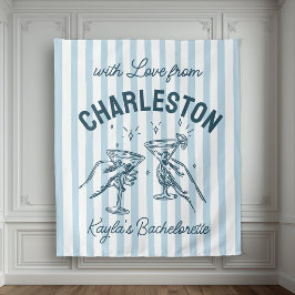 Tapete De Parede Bachelorette Pastel Stripes Martini Cheias