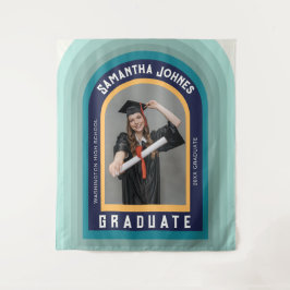 Tapete De Parede Backdrods De Graduação De Fotos Do Arco-Íris Retro