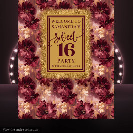 Tapete De Parede Backdrop Dourado Brilhante Radiante Sweet 16 Blush