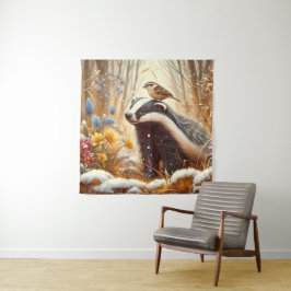 Tapete De Parede Badger e Sparrow Nature Willife Rustic