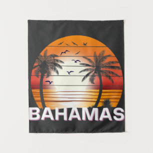 Tapete De Parede Bahamas Vintage Palm Trees Summer Beach