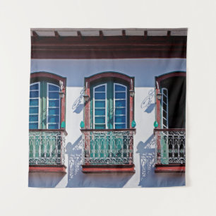 Tapete De Parede Balcões na fachada em Diamantina, Minas Gerais, B