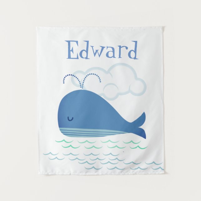 Tapete De Parede Baleia relaxada (Frente)