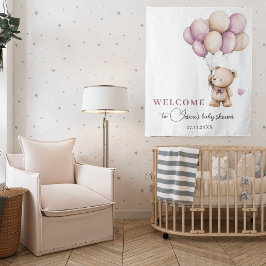 Tapete De Parede Balões de bege-rosa-rosa violeta-poeirento