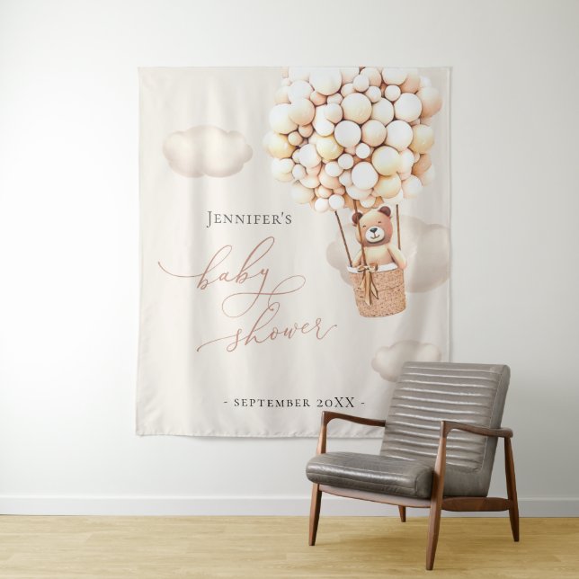 Tapete De Parede Balões de Urso Neutro (In Situ)