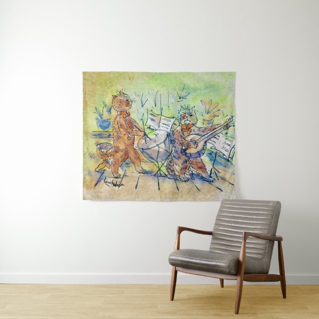 Tapete De Parede Banda de gatos, Louis Wain (In Situ (Horizontal))
