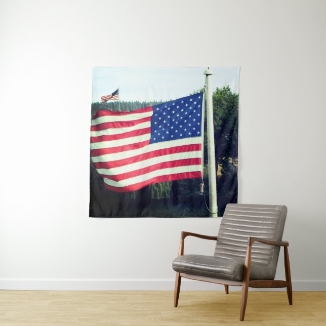 Tapete De Parede Bandeira Americana (In Situ)