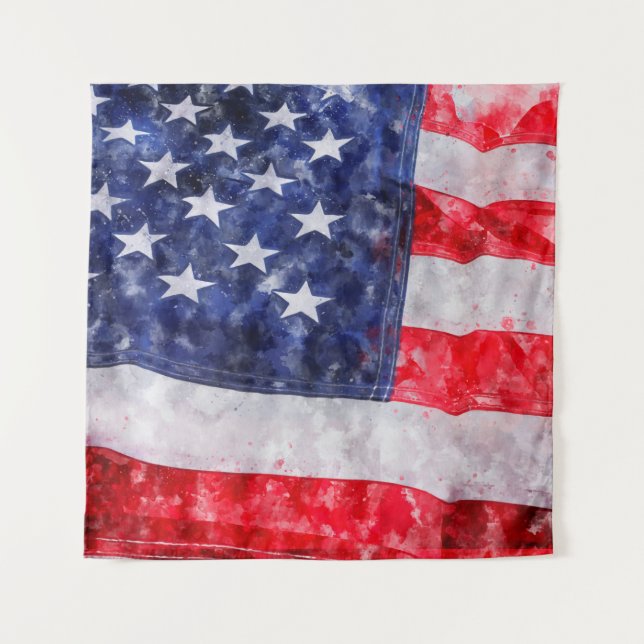 Tapete De Parede bandeira americana (Frente)