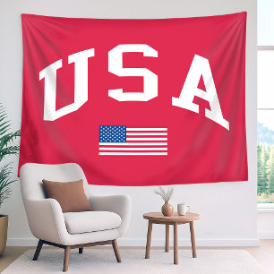 Tapete De Parede Bandeira Americana do Dia da Independência Patriót