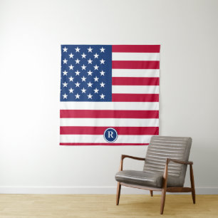 Tapete De Parede Bandeira americana Red White e Blue Patriotic