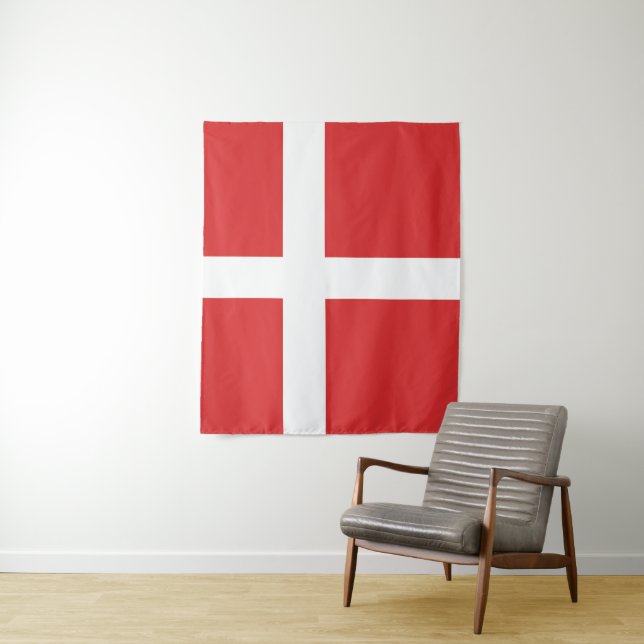 Tapete De Parede Bandeira da Dinamarca (In Situ)
