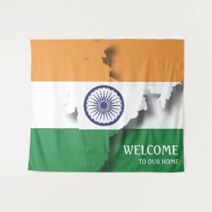 Tapete De Parede Bandeira da Índia Personalizável