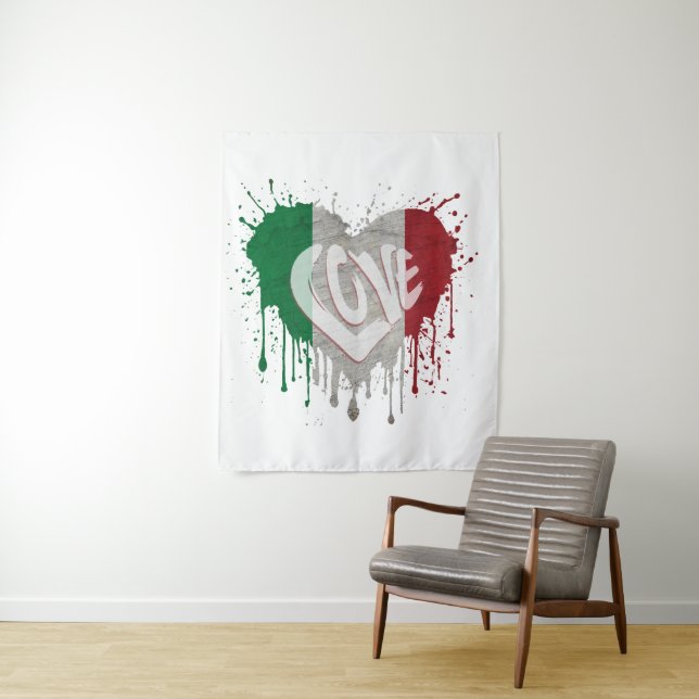 Tapete De Parede Bandeira da Itália Amor (In Situ)