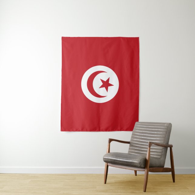 Tapete De Parede Bandeira da Tunísia (In Situ)