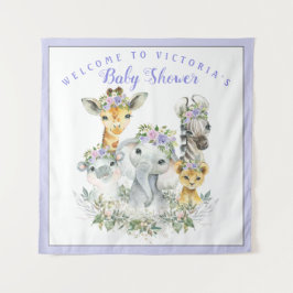 Tapete De Parede Bandeira de Fundo de Babá Safari Roxa