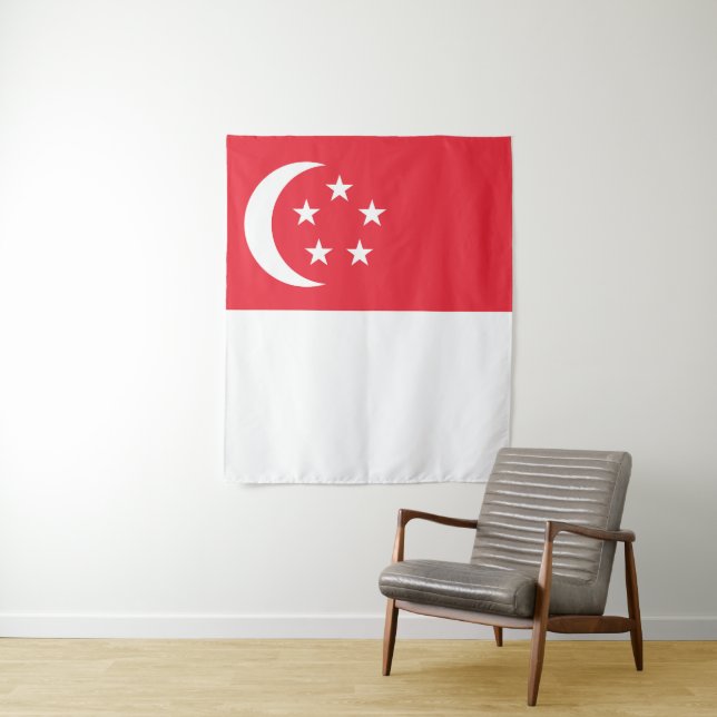 Tapete De Parede bandeira de Singapura (In Situ)