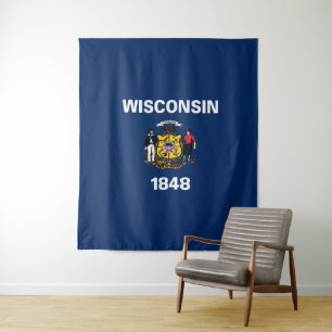 Tapete De Parede bandeira de Wisconsin