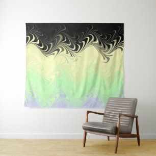 Tapete De Parede Bandeira do Abstrato Cassgender Pride Boho Wavy Ma