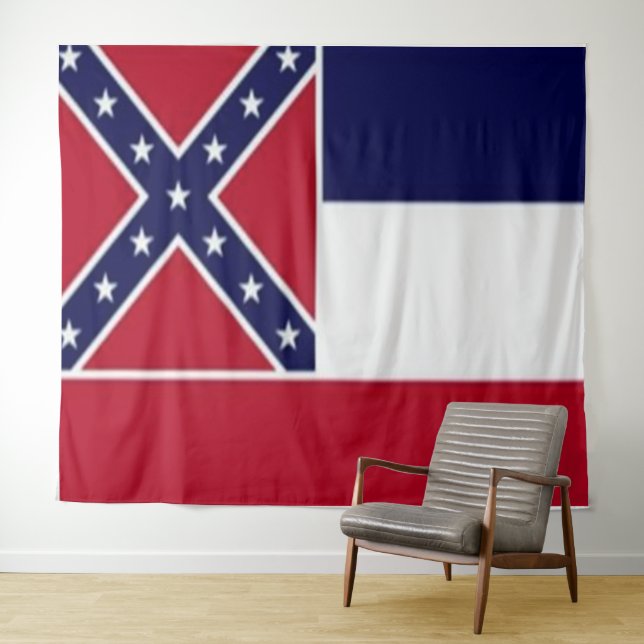 TAPETE DE PAREDE BANDEIRA DO ESTADO DE MISSISSIPPI (In Situ (Horizontal))
