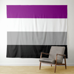 Tapete De Parede Bandeira do Orgulho Assexual Horizontal