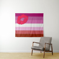 Bandeira do orgulho lésbico de batom SlipperyJoe f