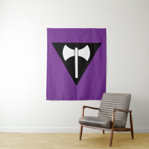 Tapete De Parede bandeira do orgulho lésbico SlipperyJoe feminista